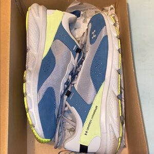 Under Armour Blue and Lime Athletic Shoes